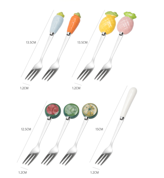 Title 2, Household Stainless Steel Fruit Fork Storage Ja...