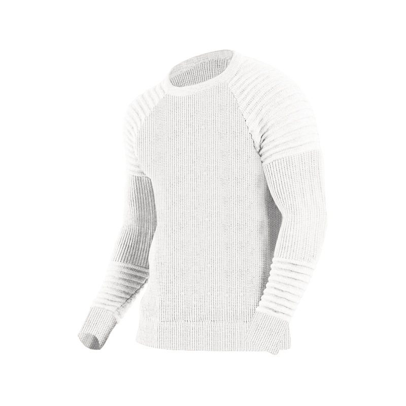 Men's Fashion Simple Knit Sweater Round Neck