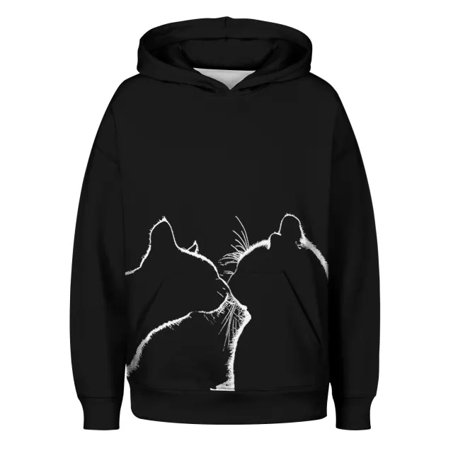 Hooded Long sleeved Sweatshirt Pullover 7 Style Xl - Shop at LoveMi