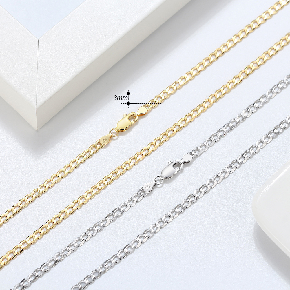 S925 Sterling Silver Simple Personality Trend Necklace