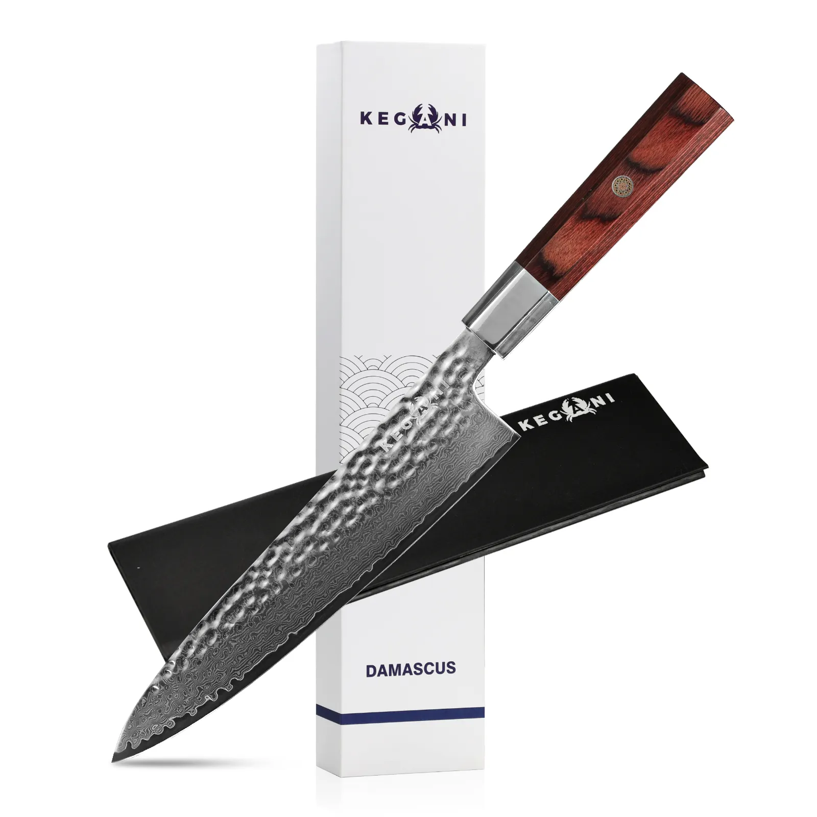 Kegani Damascus Japanese Chef Knife, 67 Layers