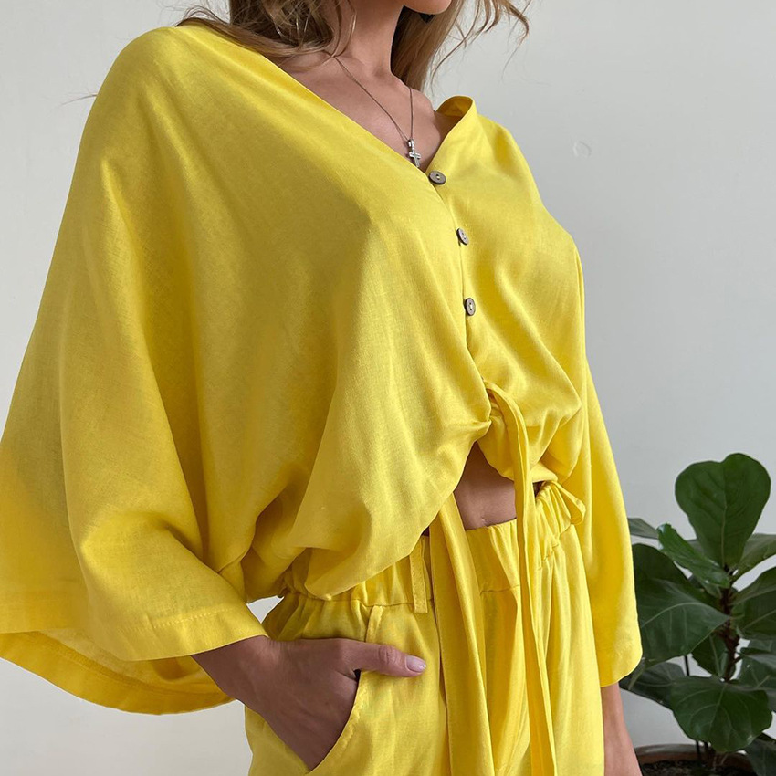 Title 4, Yellow Outer Wear Cardigan Long Sleeve Pants Pa...