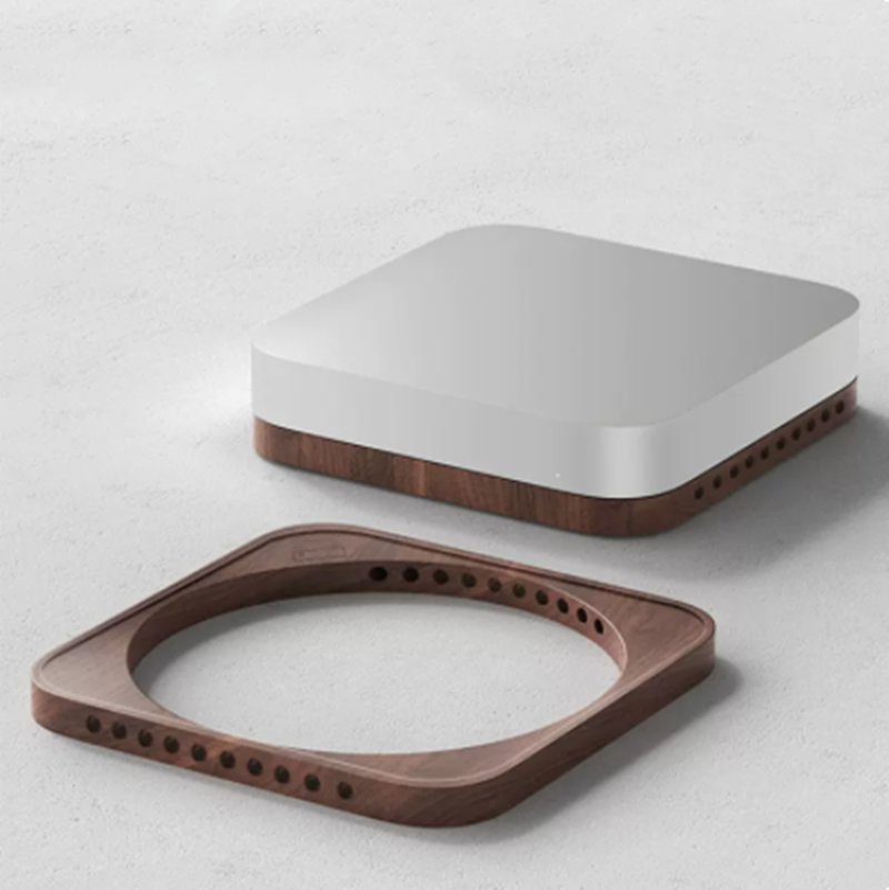 Mini Desktop Cooling And Ventilation Walnut Solid Wood Bracket Base