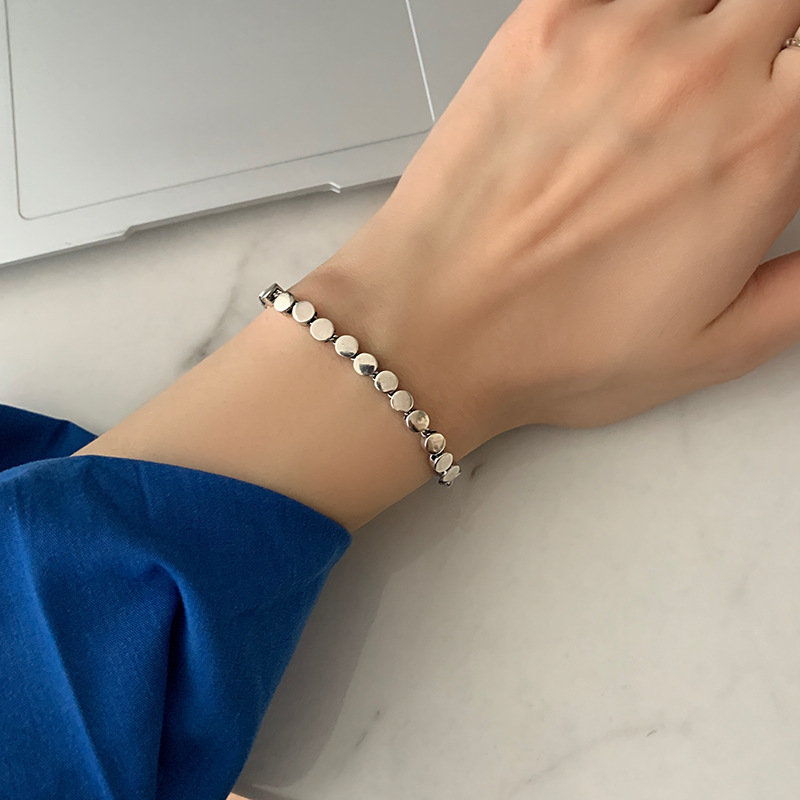 Women's Fashion Vintage Sterling Silver Small Rice Bracelet