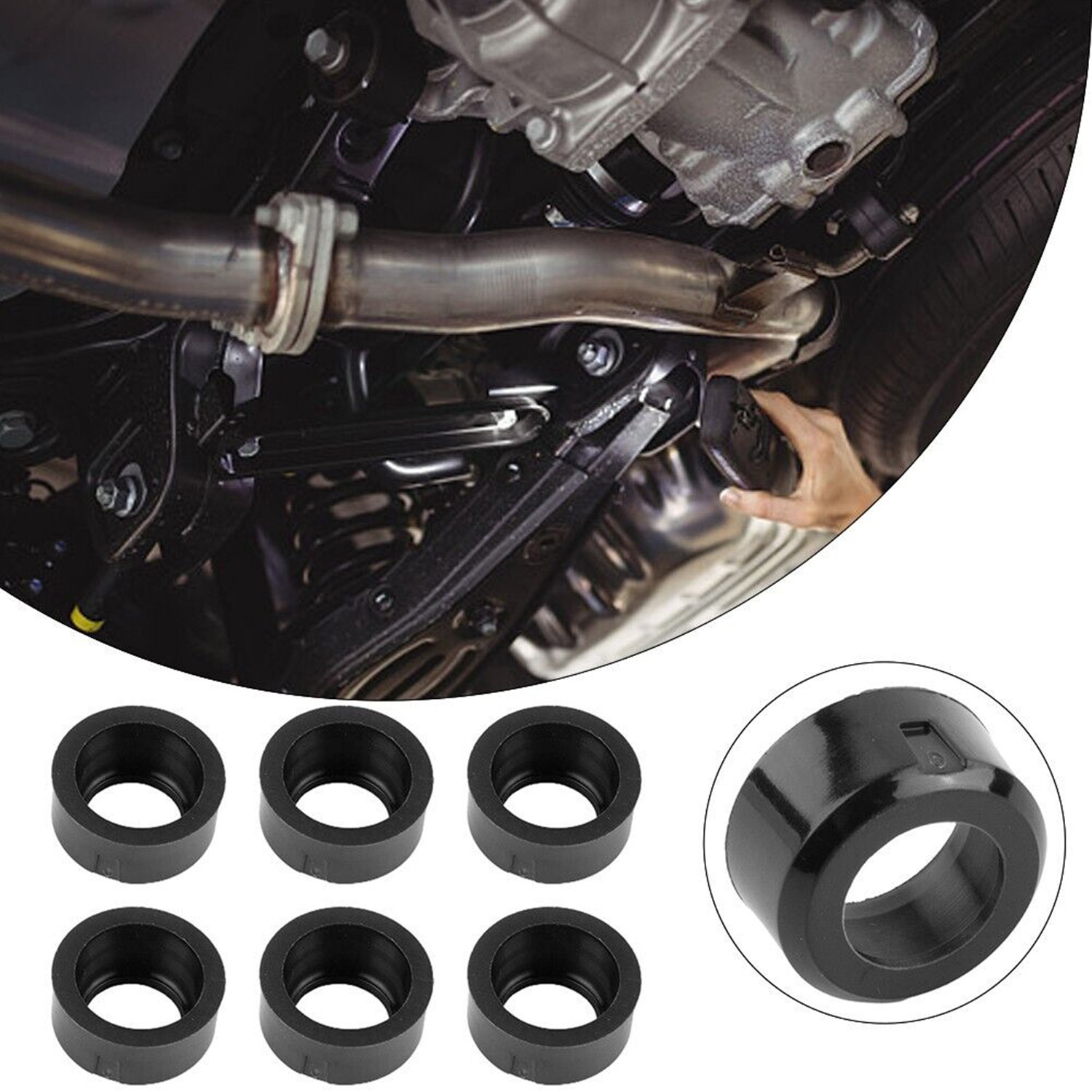 F77Z-9G512-AA 6Pcs Fuel Injector Seal Adaptor 926-028 For Ford Explorer Mustang