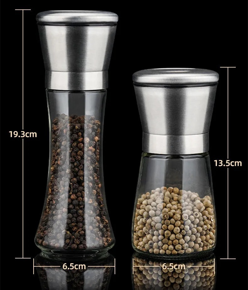 Title 8, Stainless Steel Pepper Grinder Glass Manual