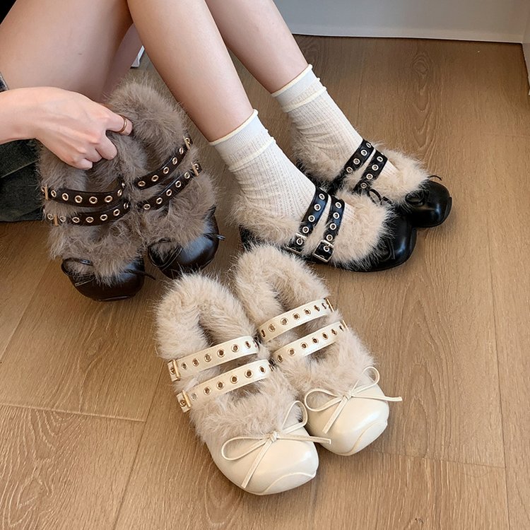 New Women's Mary Jane Shoes With Built-in Heel And One-Strap Buckle
