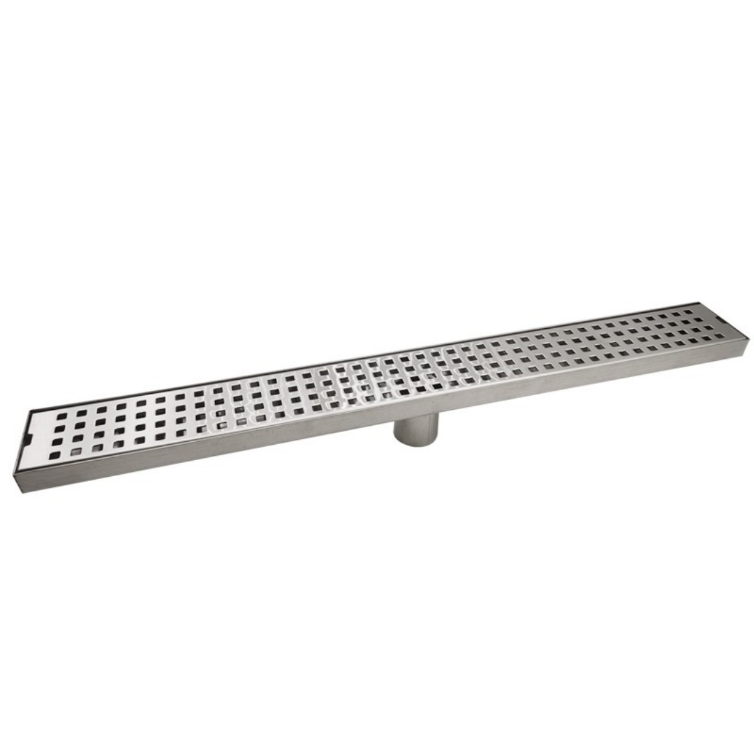 Stainless Steel Wet Room Linear Shower Floor Drain Channel Gully Waste Trap 60cm