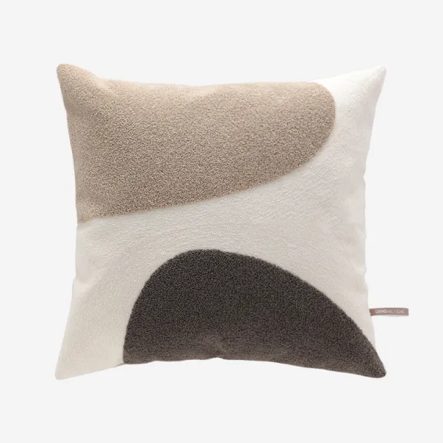 Geometric Color Block Art Embroidery Modern Minimalist Sofa Living Room Pillow Pillowcases And Pillow Cores - Shop at LoveMi