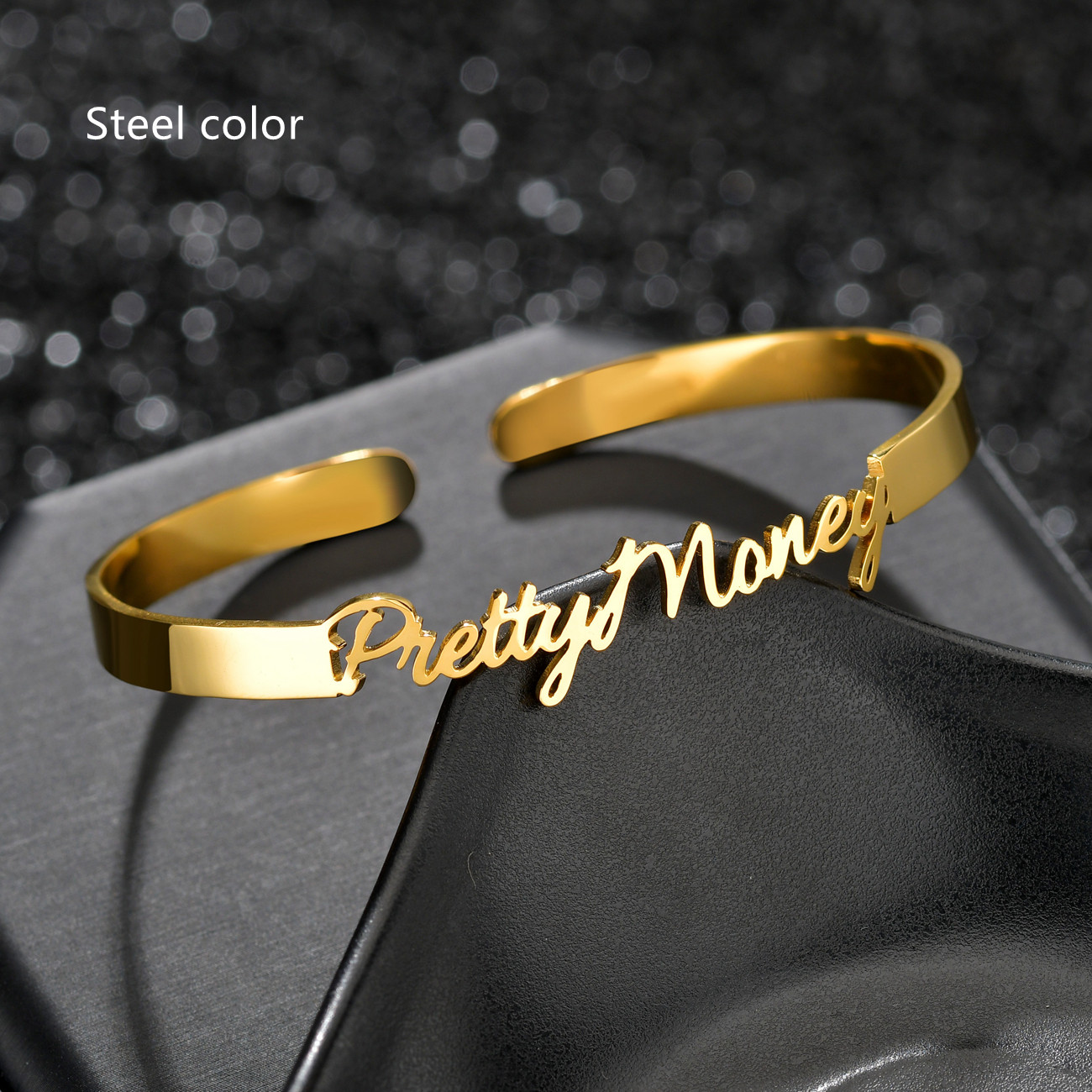 European And American DIY Custom Stainless Steel Bracelets With Drawings