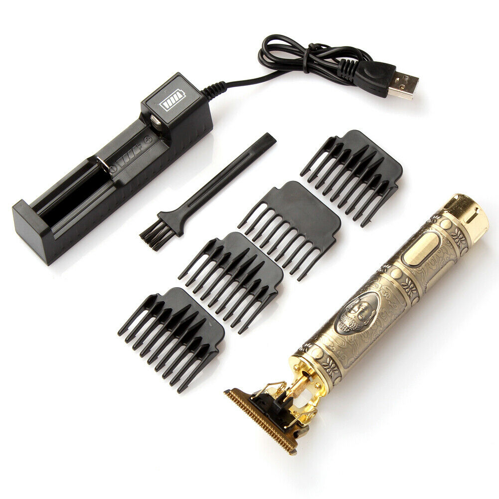 Professional Cordless Hair Trimmer For Men – USB Rechargeable, T-Blade, Wet/Dry For Beard & Body
