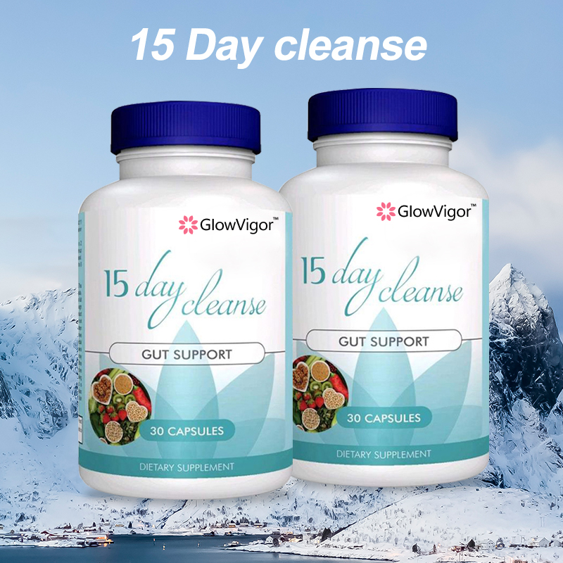 GlowVigor 15 Day Gut Cleanse - Colon Support. Natural ingredients for gentle body metabolism. Quick, gentle and healthy colon care. Fast results in 12-24 hours, promotes regular bowel movements. Easy-to-Follow Regimen, ideal for constipation, bloating.