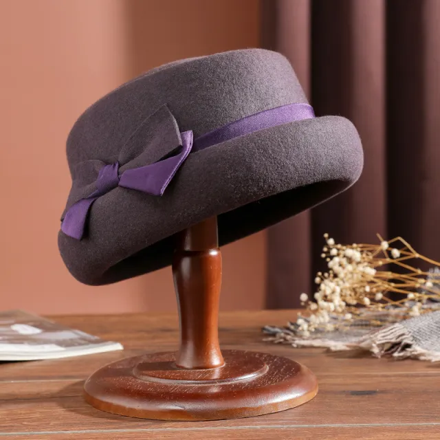 Women's Warm Woolen Felt Cloth Top Hat Purple - Shop at LoveMi