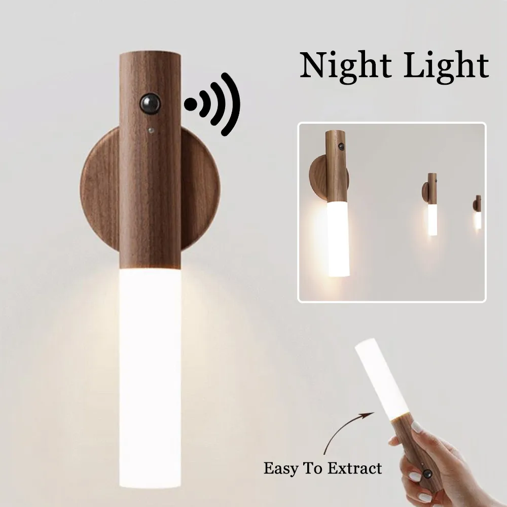 Auto LED USB Magnetic Wireless Night Light Corridors Porch