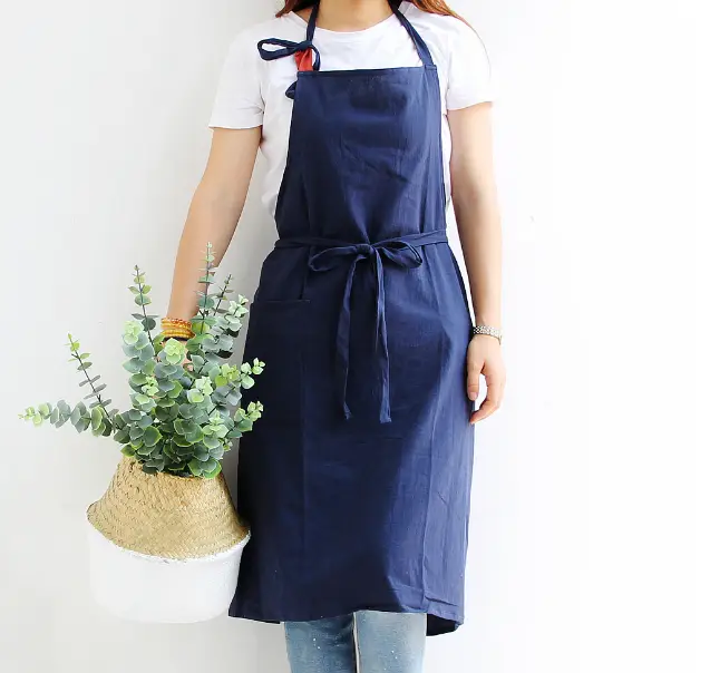 Polyester Cotton Overalls Art Flower Shop Baking Large Size Floral Nail Apron