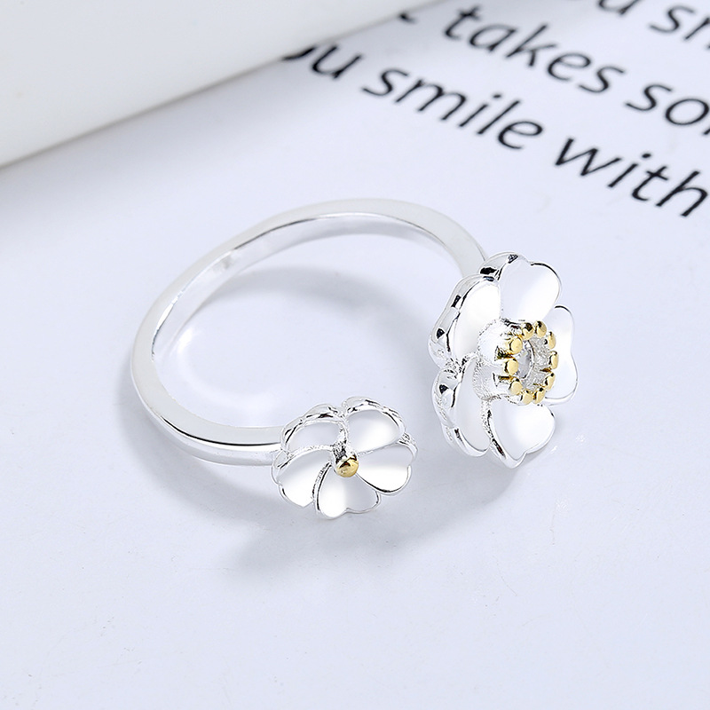 Title 4, Simple Fashion Flower Ring Japanese And Korean ...