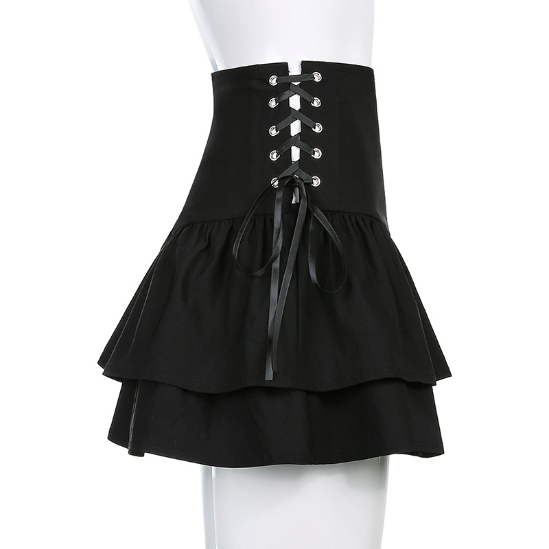 Title 7, Mini-jupe bandage taille haute Dark Gothic Punk...