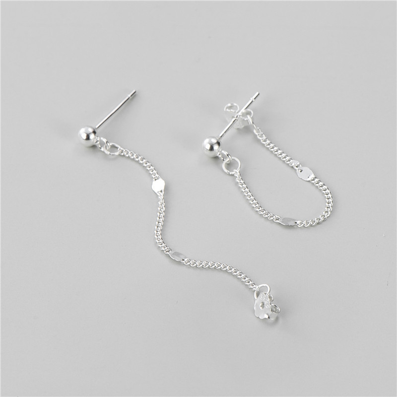 Title 8, Sterling Silver Sparkling Star Flat Earrings