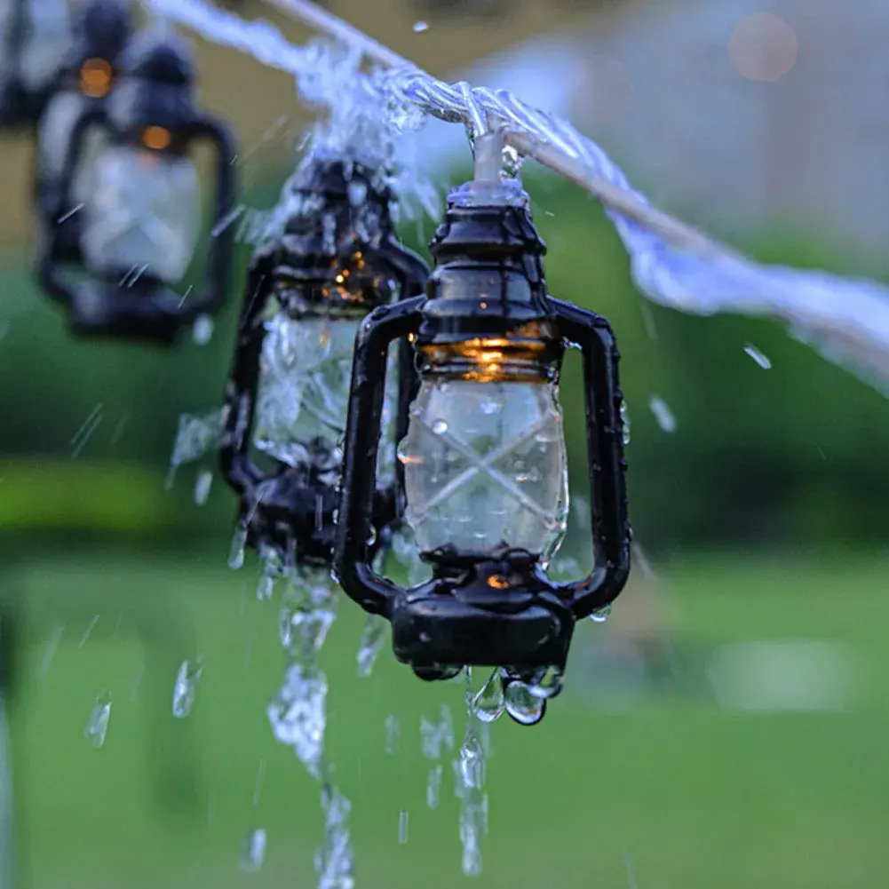 Led Fairy Lights Retro Kerosene Lamp String