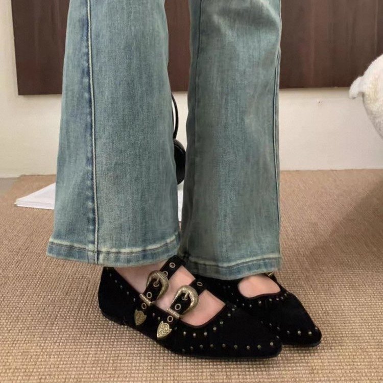 Pointed Toe Mary Jane Flats, picture 2 of 4