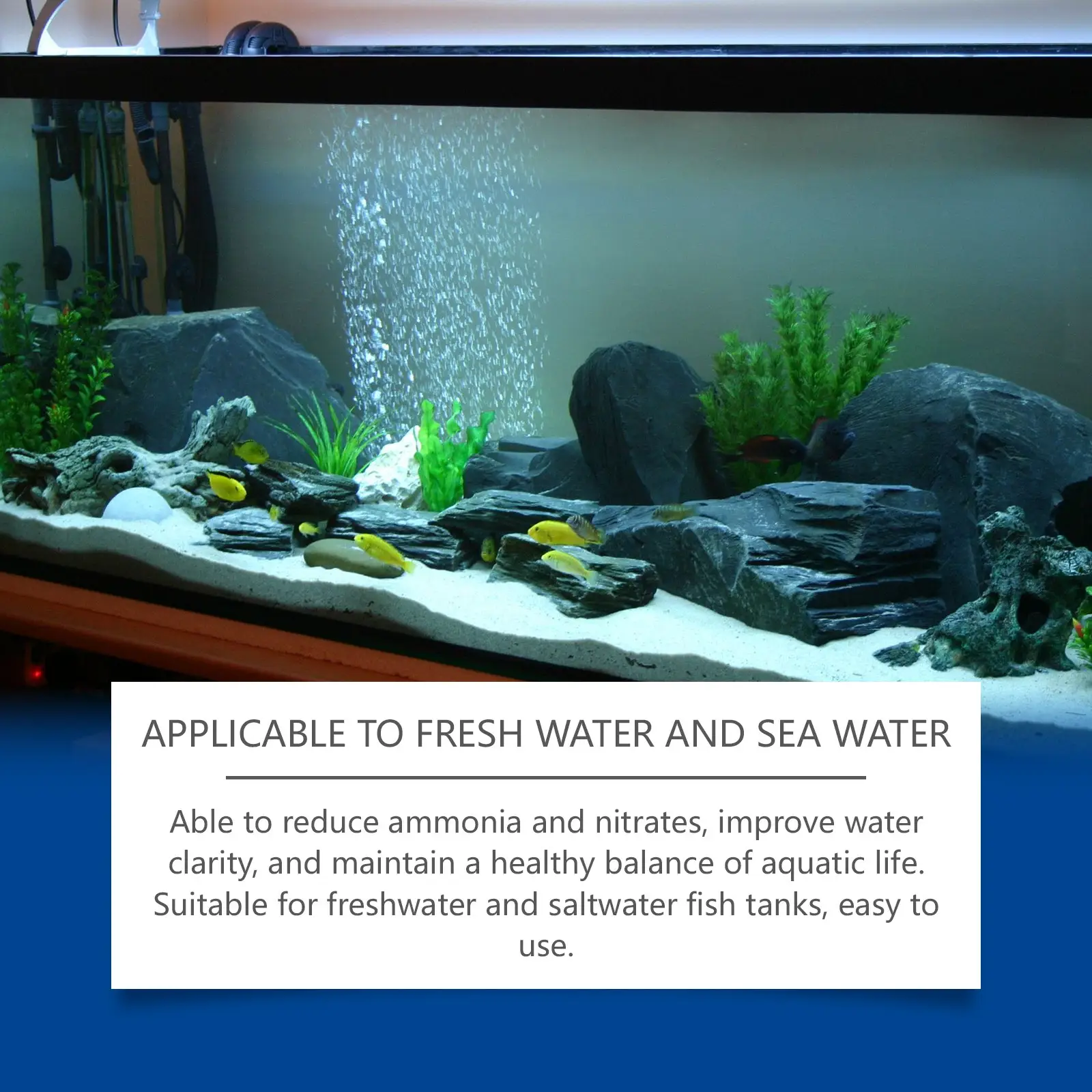 YEGBONG Aquarium Water Clarifier Cleans Aquarium Stains And Sludge, Clarifies Water Quality, And Controls Algae Growth.