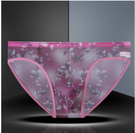 Men's Transparent Ice Silk Underwear