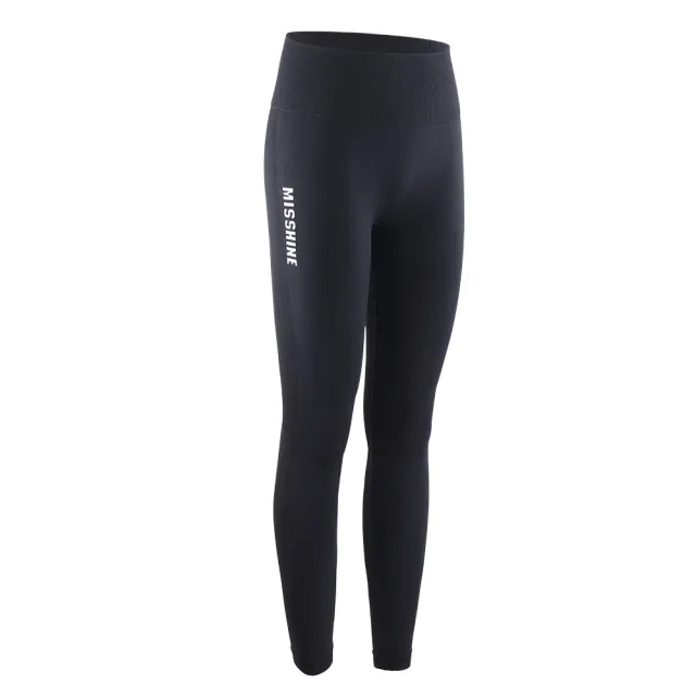 Hip High Elastic Fitness Pants Tight Breathable Elastic Sports Pants Black - Shop at LoveMi