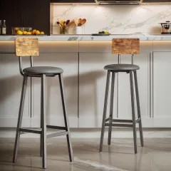 Bar Stool 2-piece Set - Prohibited From Sale In Temu And Not Shipped On Weekends - Black - View 1