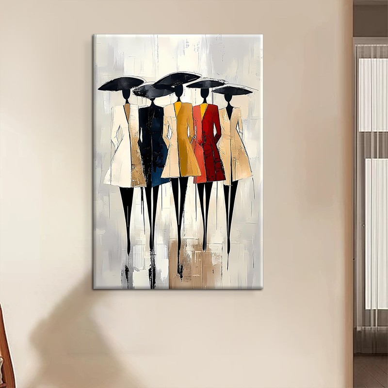 Hand-Painted Oil Paintings On Canvas Abstract African Woman Painting Wall Picture For Living Room Home Decor Art No Framed