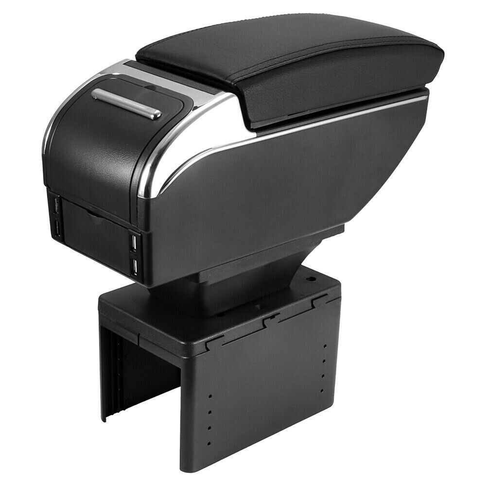 Universal Car Storage Arm Rest Cushion Armrest Centre Console Box Leather Cover — image 3