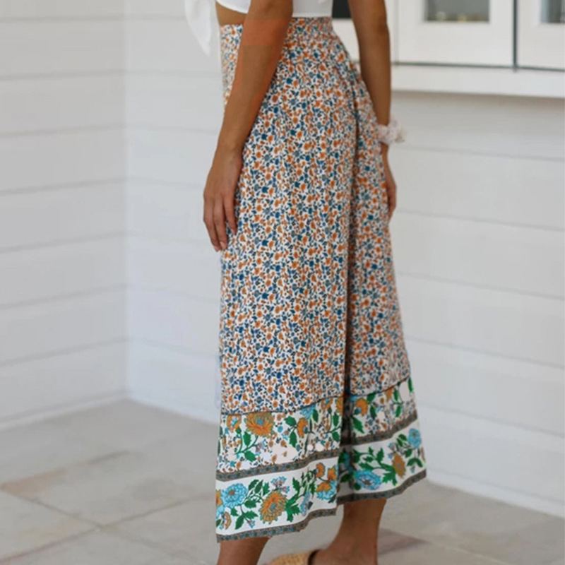 Title 5, Loose print straight-leg pants