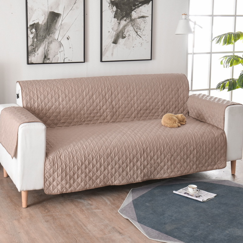 Lattice sofa cover khaki