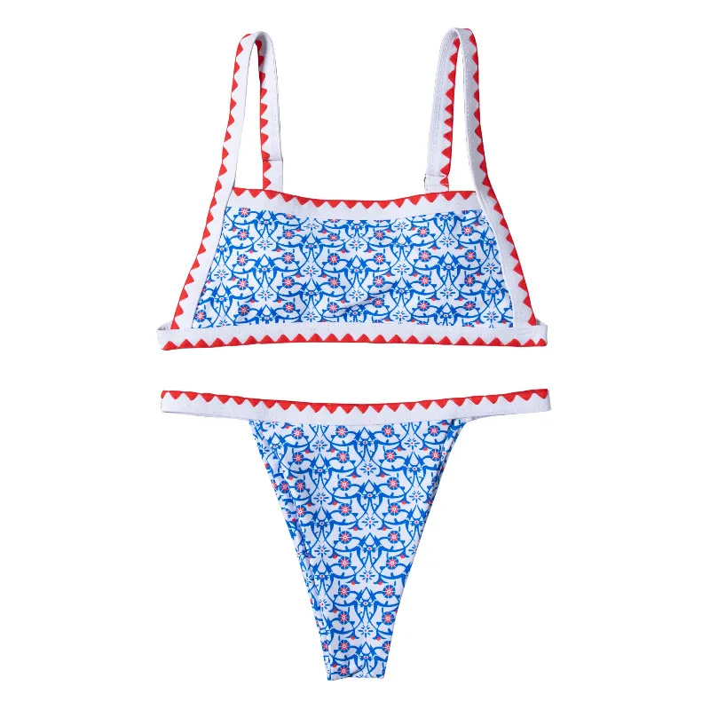 European And American New Sexy Crochet Split Swimsuit Bikini - Picture Colour-S