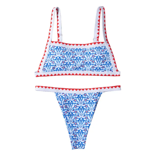 European And American New Sexy Crochet Split Swimsuit Bikini Picture Color S - Shop at LoveMi