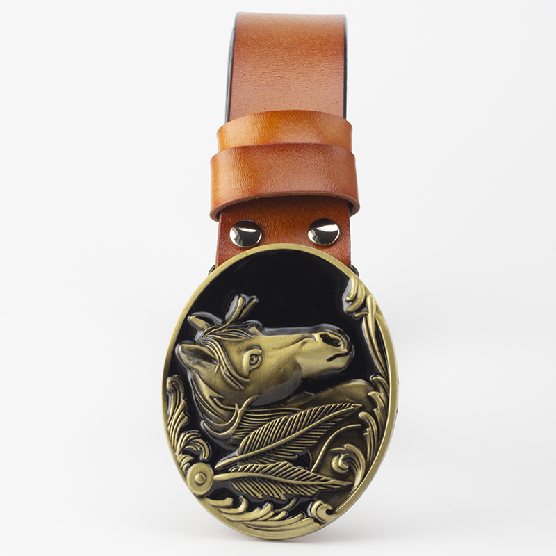 Title 10, Leather horse buckle belt