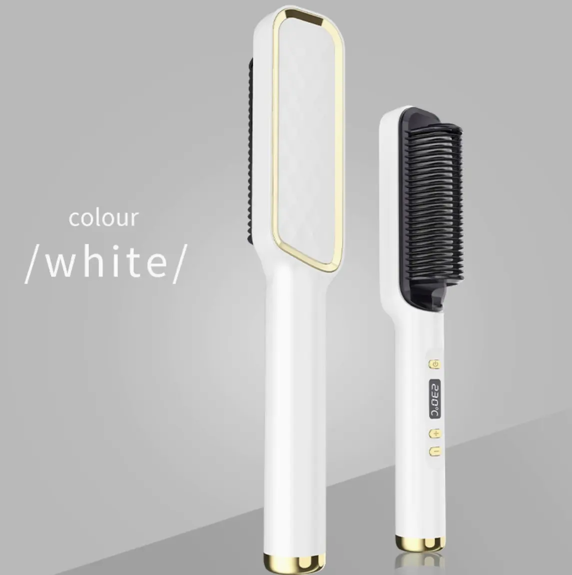 LCD Negative Ion 2-in-1 Curling Iron