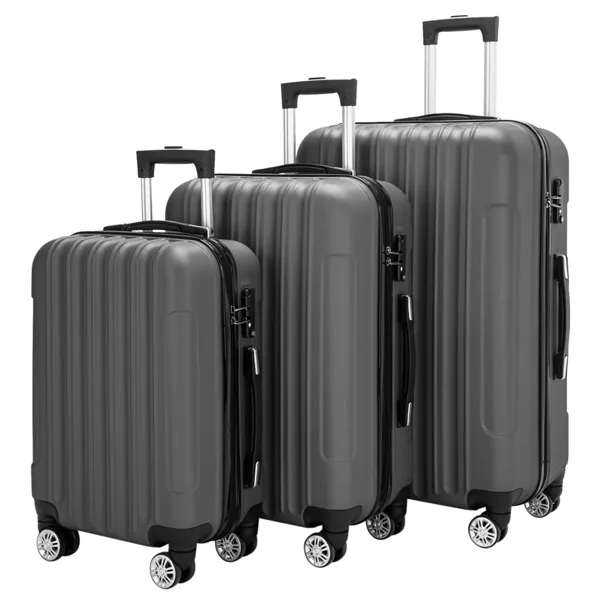 3-in-1 Multifunctional Large Capacity Traveling Storage Suitcase Luggage Set Dark Gray — foto 14