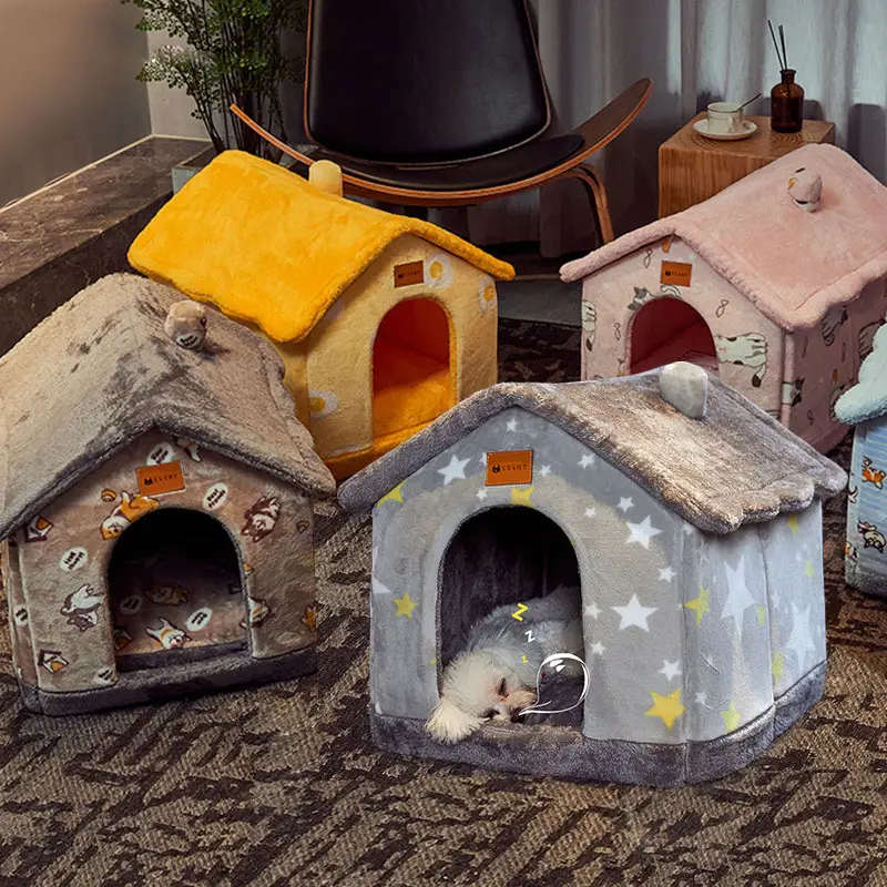 Salokāma suņu māja, kaķu gultiņa, ziemas