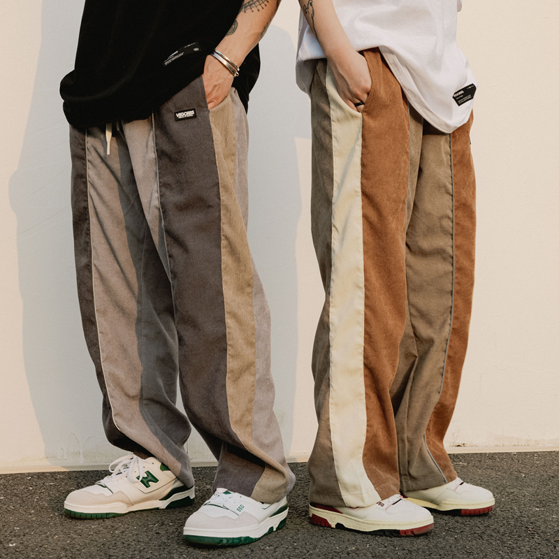 Title 7, Retro Colorblock Straight Sports Trousers Comfo...