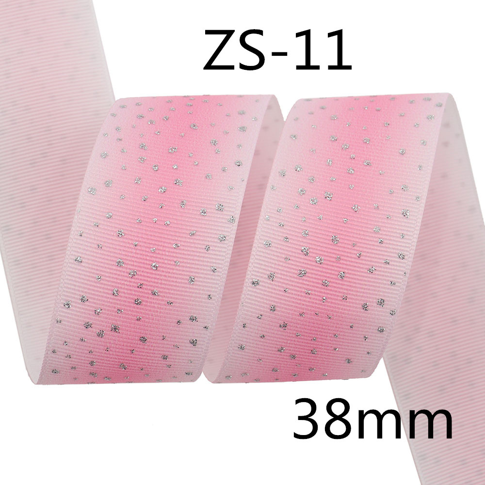 Ribbon 38mm Hot Laser Silver Original Pattern Ribbon
