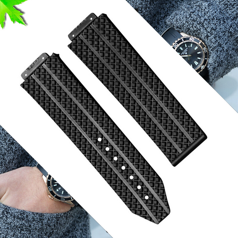 24mm Silicone Rubber Watch Band Wrist Straps Replacement