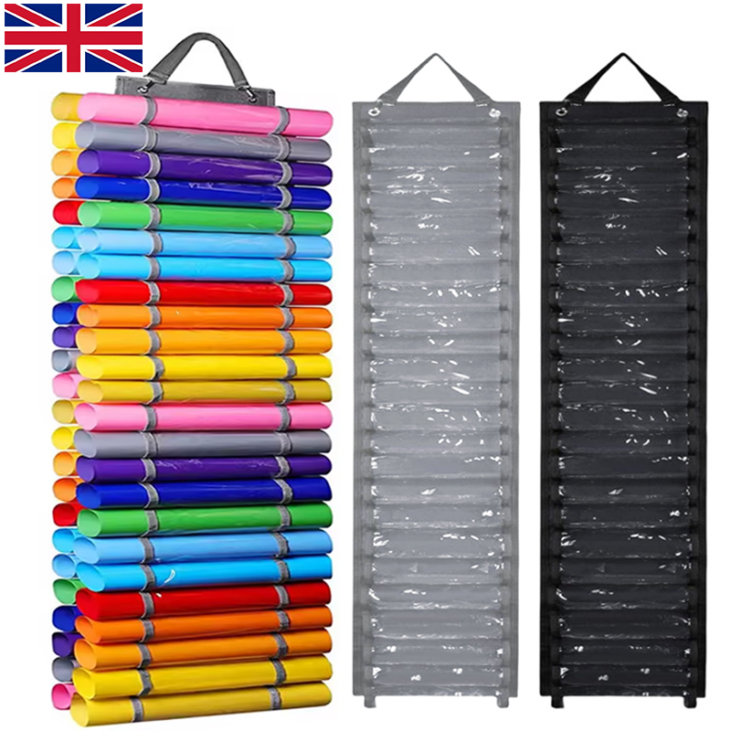 Vinyl Roll Holder With 48 Compartments And Keeper Door Hooks Strap UK — image 4