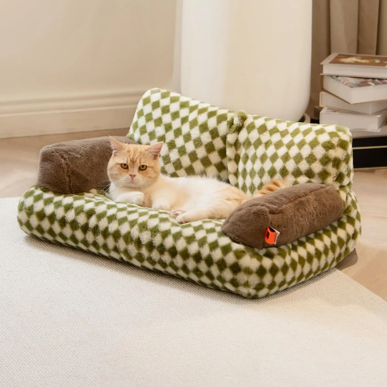 Fluffy Cat Couch Washable Pet Bed