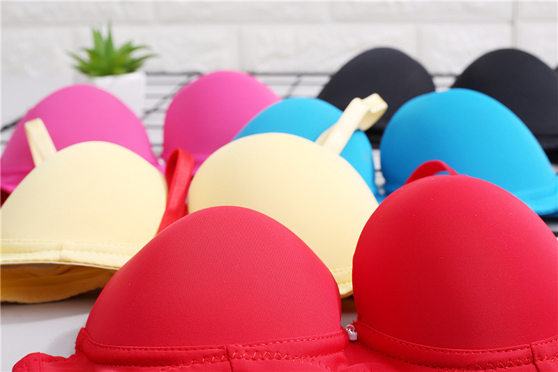 Title 4, Thick cup gathering half cup glossy girls bra. ...