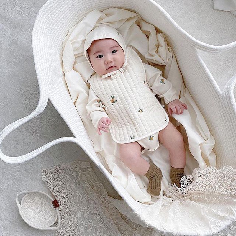 Newborn Cotton Rope Woven Carrying Basket Portable