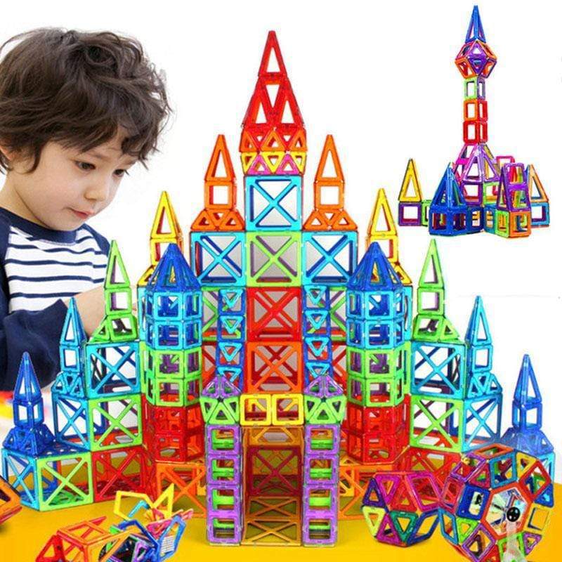 Magnetic Building Blocks DIY Magnets Toys For Kids Designer Construction Set Gif