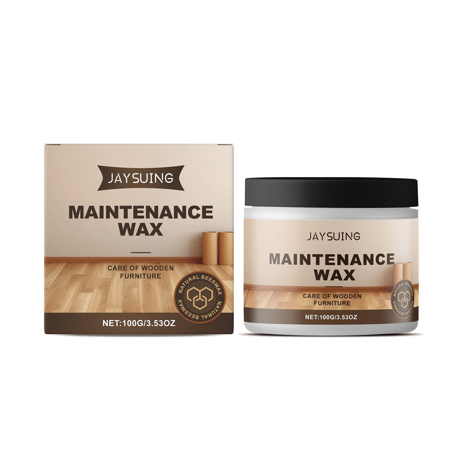 JAYSUING Wood Floor Care Wax Solid Wood Floor Care, Polishing, Brightening, Waxing, And Maintenance Wax.