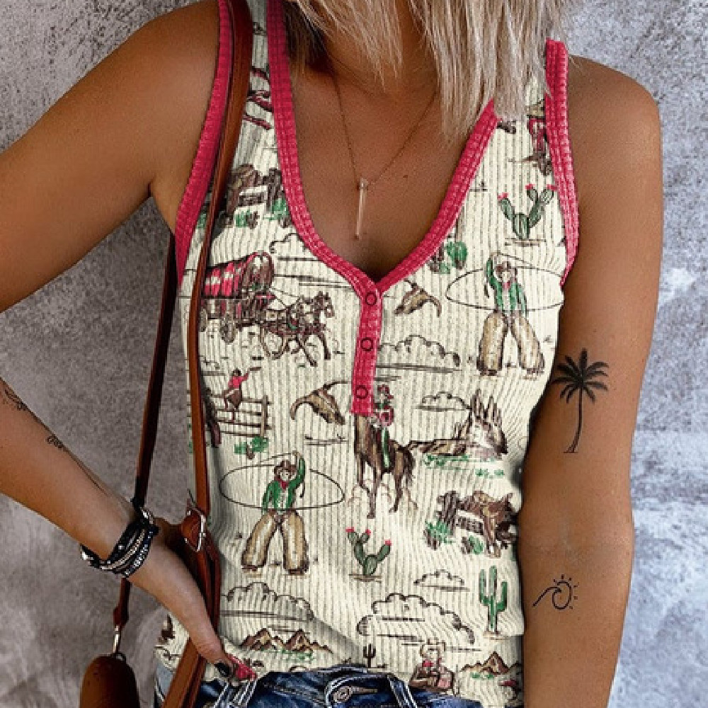 Title 4, Womens Printed Halter Sleeveless T-shirt, a st...