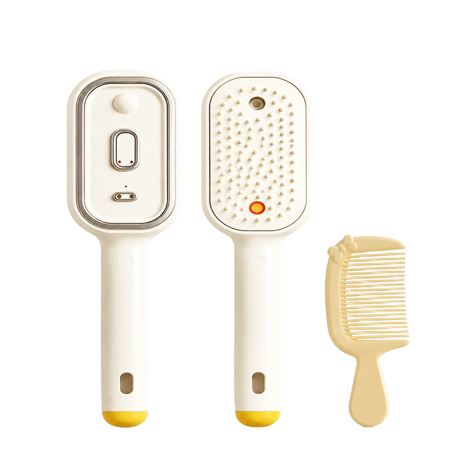 Electric Spray Airbag Beige Massage Brush Yellow Hairbrush Set
