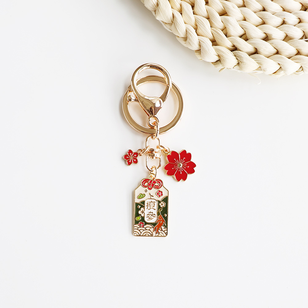 Original Lucky Cat Keychain Amulet Kawaii Japanese Car Key Thin Ginseng - Shop at LoveMi